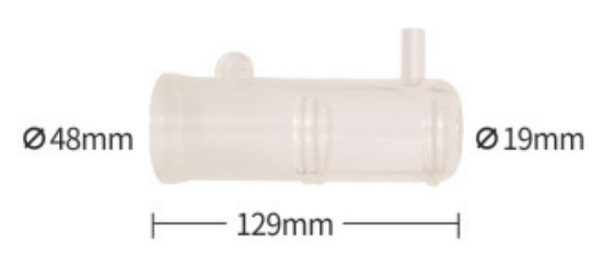Matched shell dimensional reference for 158 mm Milking Liner for 129 mm Shell - ERV-DF-LIN-00027