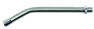 Wide curved veterinary drench cannula with threaded fitting