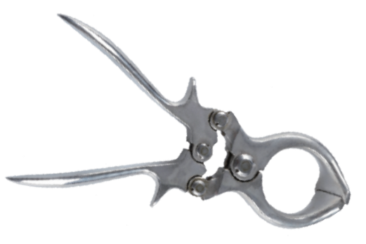 23 cm Articulated Stainless Steel Castration Clamp - ERV-VI-HUS-00006