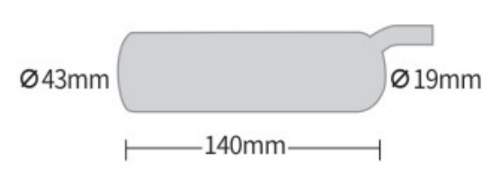 Matched shell dimensional reference for 276 mm Milking Liner for 140 mm Shell - ERV-DF-LIN-00021