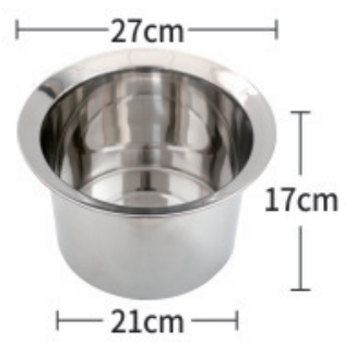 5L Stainless Steel Feeding Bucket - ERV-DF-CAL-00006