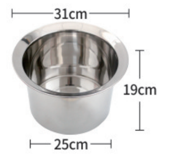 8L Stainless Steel Feeding Bucket - ERV-DF-CAL-00008
