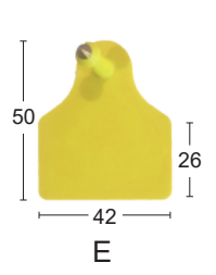 Blank Polyurethane Ear Tag 50 x 42 mm - ERV-VI-TAG-00008