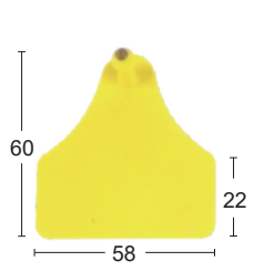Blank Polyurethane Ear Tag 60 x 58 mm - ERV-VI-TAG-00007