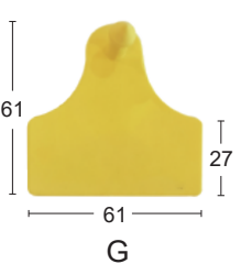 Blank Polyurethane Ear Tag 61 x 61 mm - ERV-VI-TAG-00009
