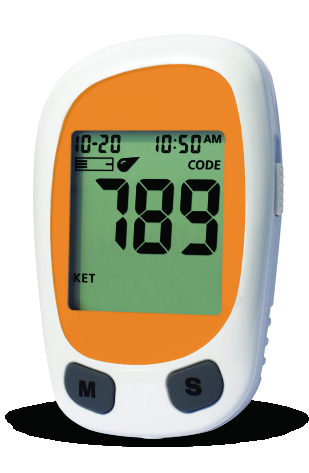 Blood Glucose and Ketone Meter - meter housing, screen and controls - ERV-VI-DIA-00011