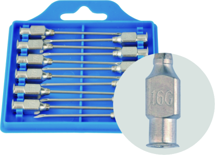 C-Type Veterinary Needles, 12 per Box with a storage box