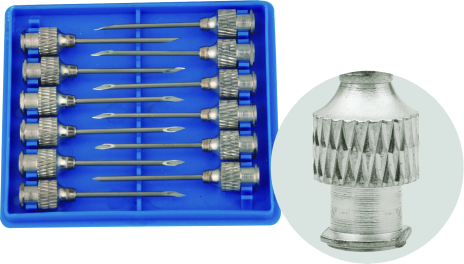 D-Type Veterinary Needles, 12 per Box with a storage box
