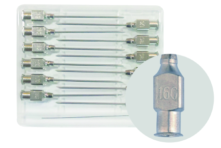 E-Type Veterinary Needles, 12 per Box with a storage box