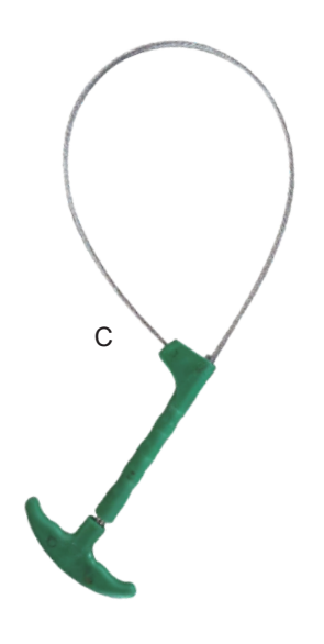 Economy Pig Holder with Green Handle - ERV-VI-FRM-00007