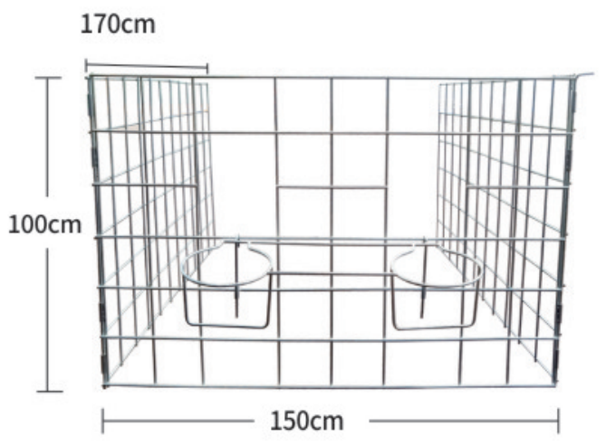 Galvanized Steel Calf Fence Panels with Three Layouts - dimension drawing 01 - ERV-DF-SUP-00001