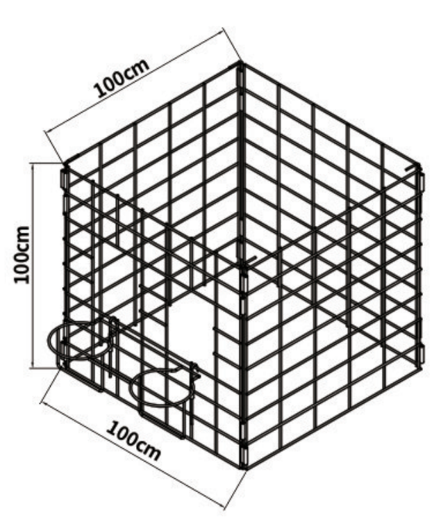 Galvanized Steel Calf Fence Panels with Three Layouts - configuration 3 - ERV-DF-SUP-00001