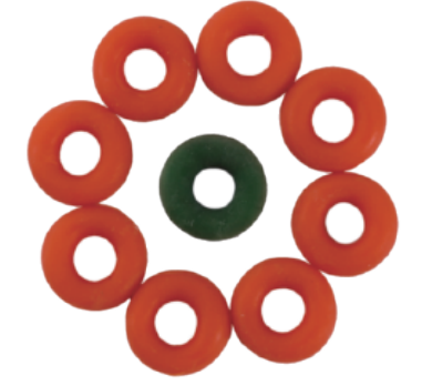 Green and Orange Livestock Castration Bands - ERV-VI-HUS-00010