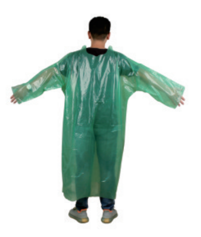 Green Disposable PE Gown 70g - ERV-DF-FRM-00005