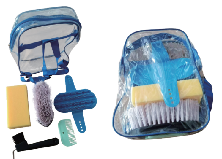 Horse Grooming Brush Kit in Carry Bag - ERV-VI-AUX-00009