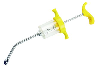 I-Type Plastic Veterinary Syringe with a transparent barrel