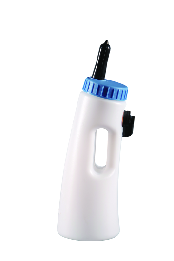 Livestock Milk Bottle with Side Control - Alternative milk bottle configuration