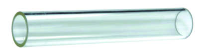 Clear cylindrical replacement glass tube for veterinary syringes