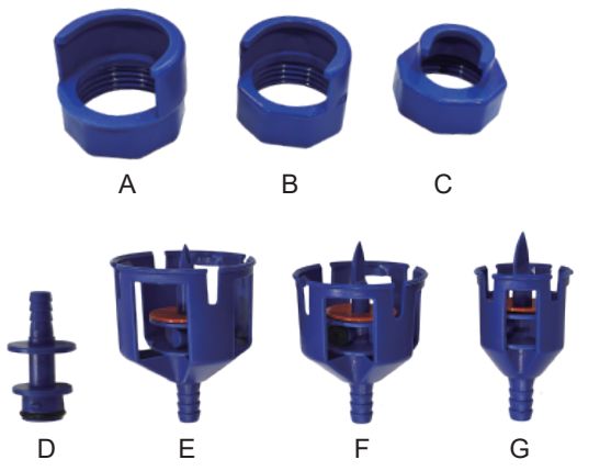 Syringe Adapters and Connectors with Seven Configurations - ERV-VI-SPR-00003