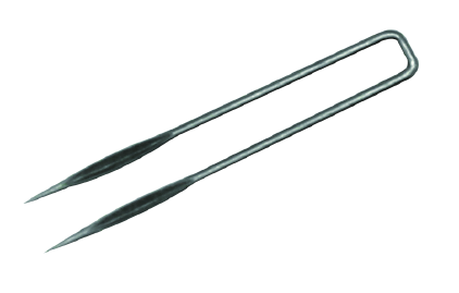 U-shaped poultry pox needle with two pointed ends