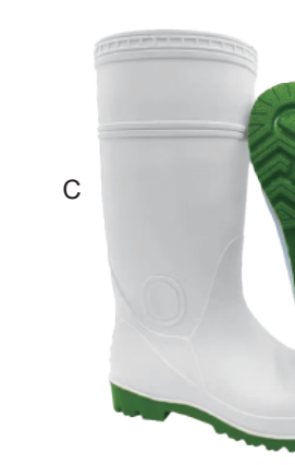 White Farm Work Boots with Green Sole - ERV-VI-FRM-00019