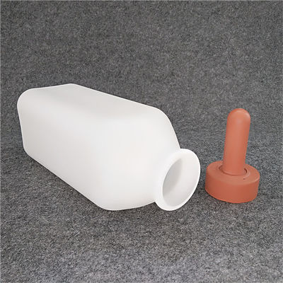 2 L calf bottle with teat removed