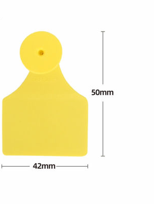 Small two-piece cattle ear tag dimensions