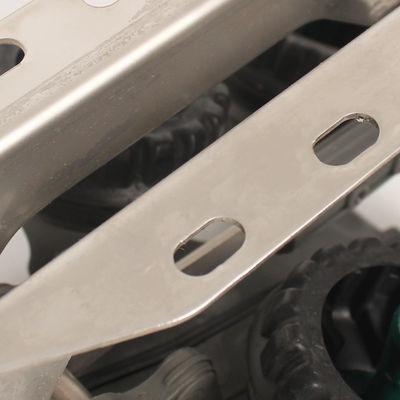 Vertical bracket slotted mounting holes