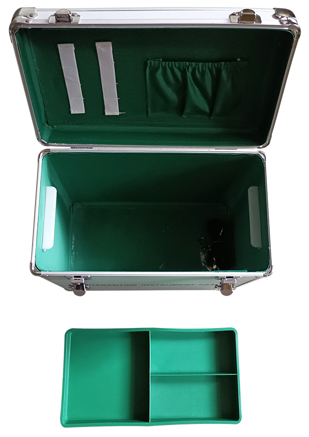 Aluminium instrument case interior and tray